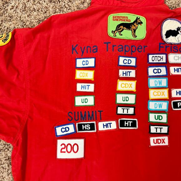 Rare Vintage Red USA Unique Dog Jacket Med Large XL Tyler The Creator Style - Picture 15 of 15